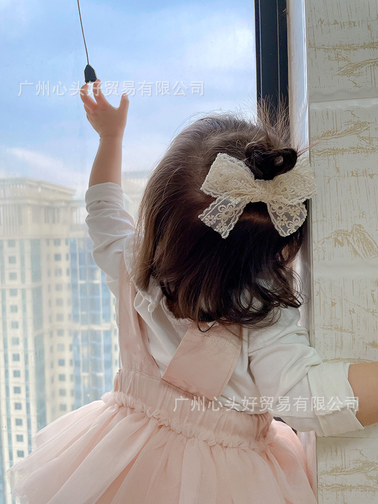 [ Mẫu mới ] Băng Đô Nơ Trắng Cho Bé Gái