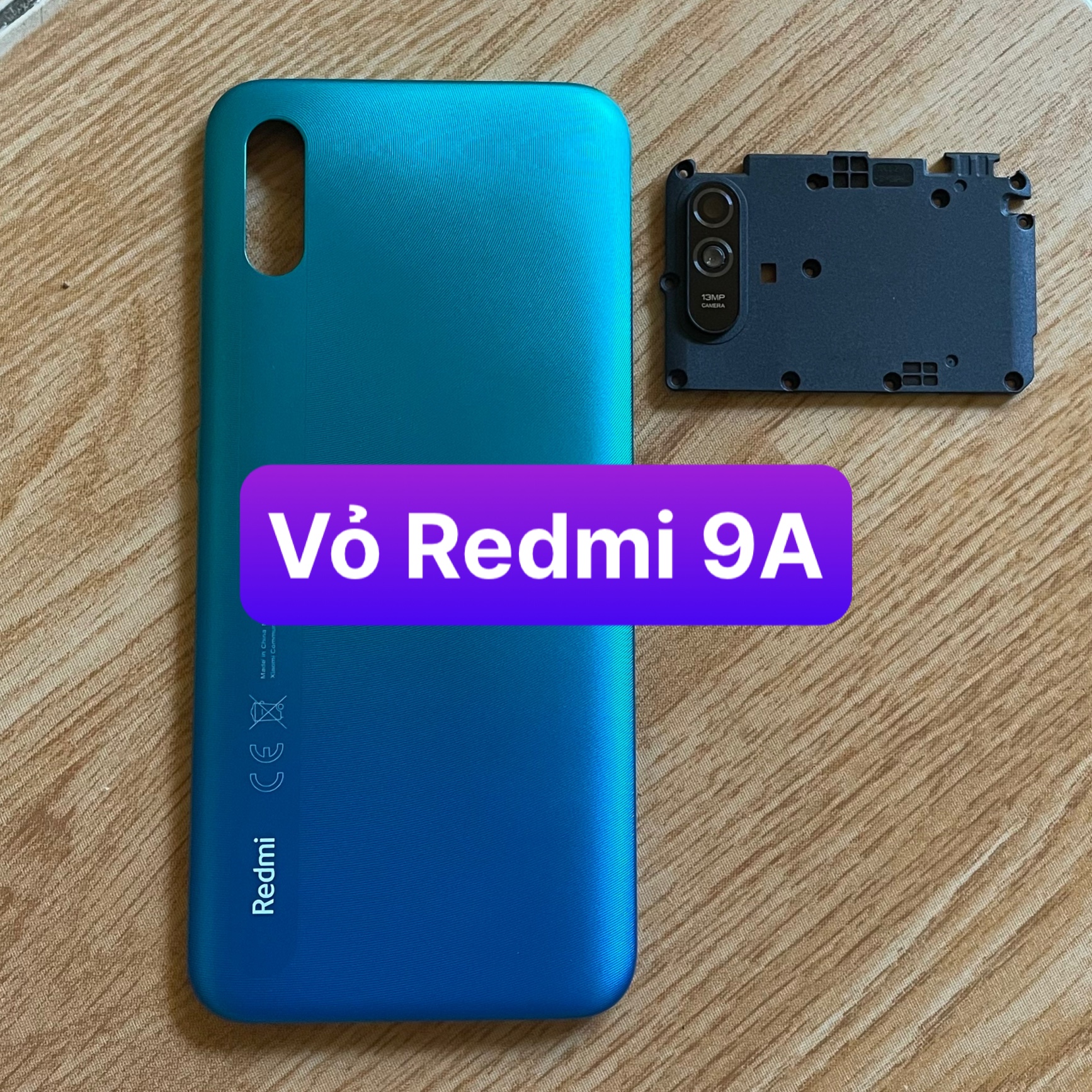 lưng vỏ xiaomi Redmi 9A ,kèm khay sim,phím,kính camera