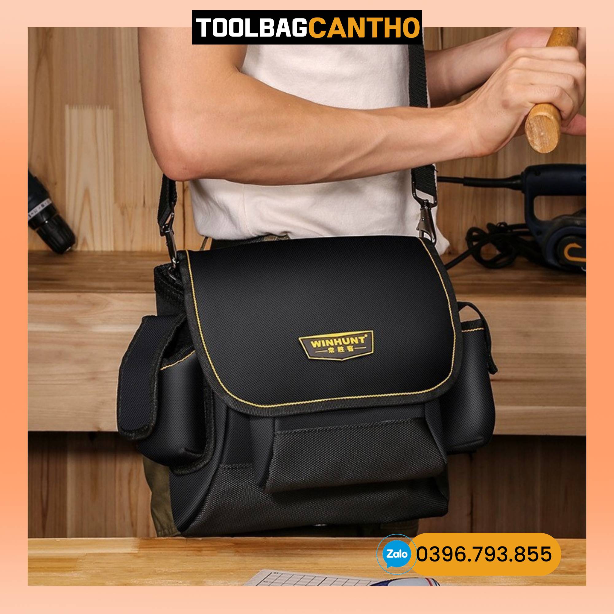 Túi đeo đồ nghề Winhunt WH018 có kèm 2 dây đeo