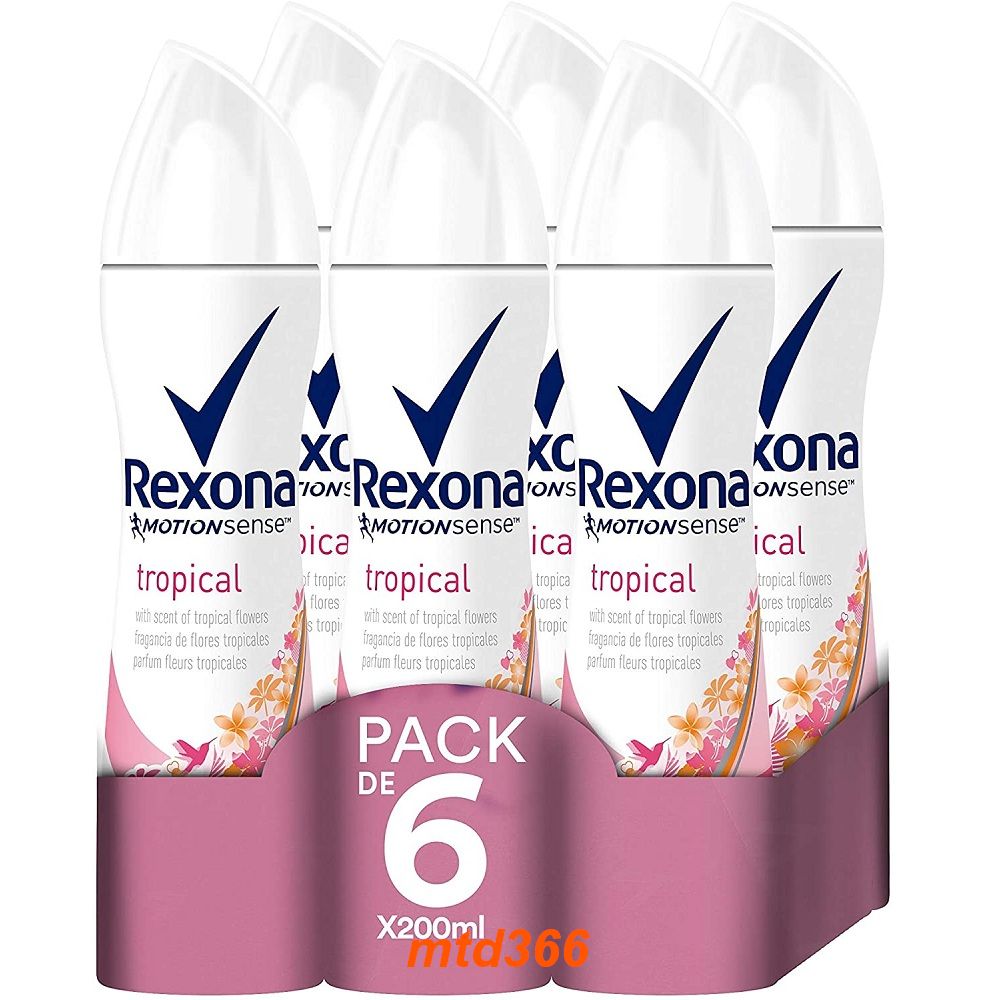 Xịt Khử Mùi Nữ 200Ml Rexona Tropical