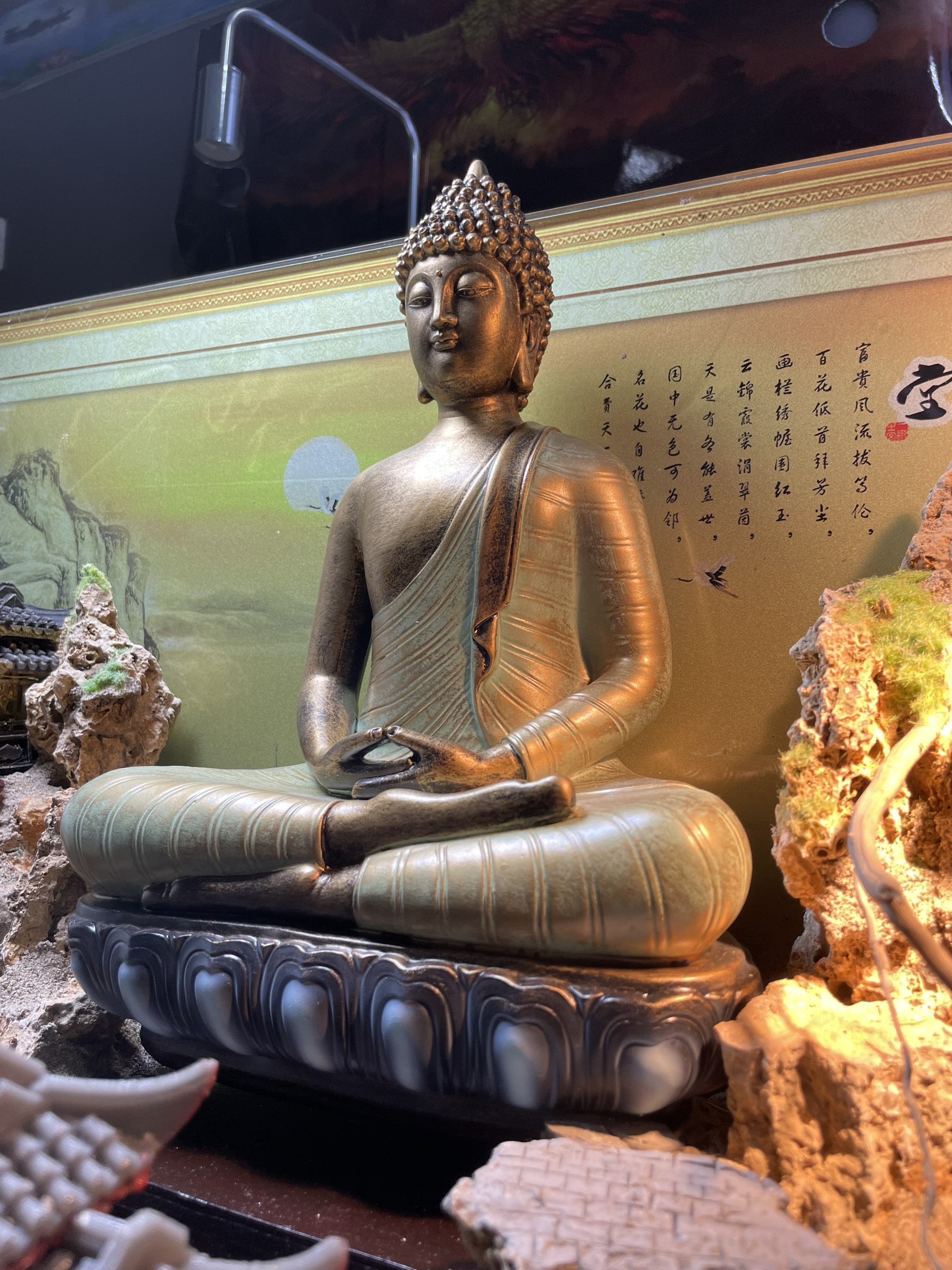 Buddha statue golden bronze high-grade