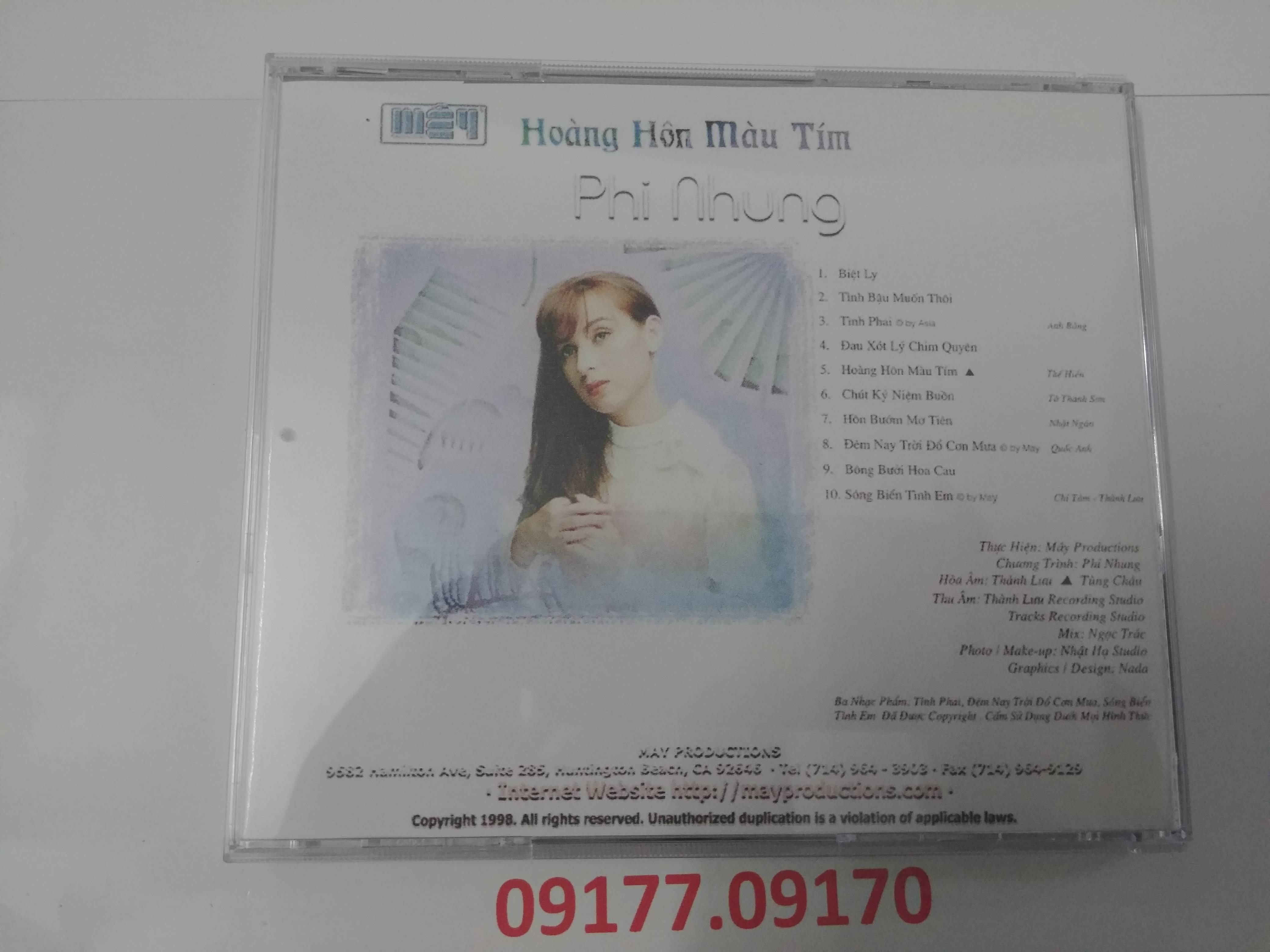 CD Hoàng Hôn Màu Tím - Phi Nhung - MâyCD