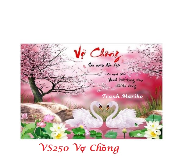 [HCM]Tranh đính đá Vợ Chồng kích thước nhỏ ✅80×56 cm -️ VS250 Tranh Mariko