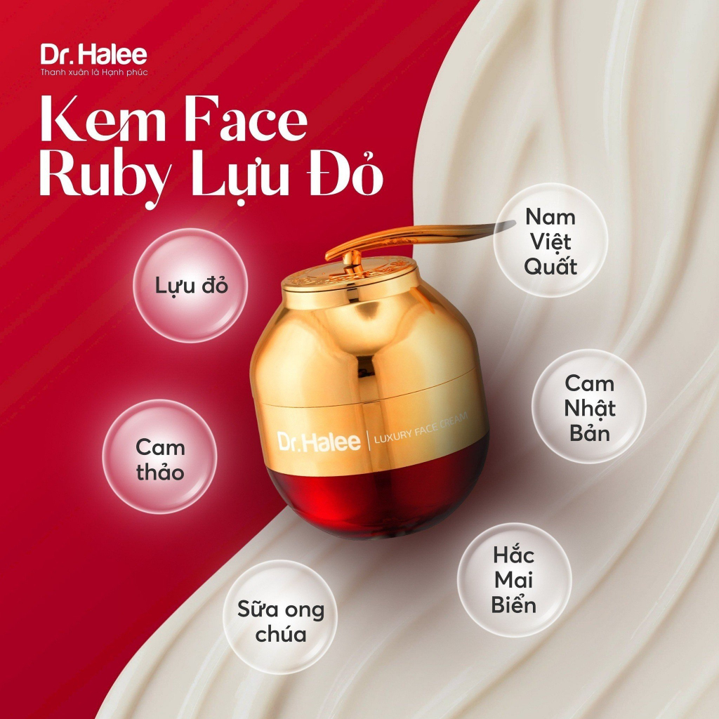Kem Dưỡng Da Ruby Lựu Đỏ Ngày Đêm DRHALEE