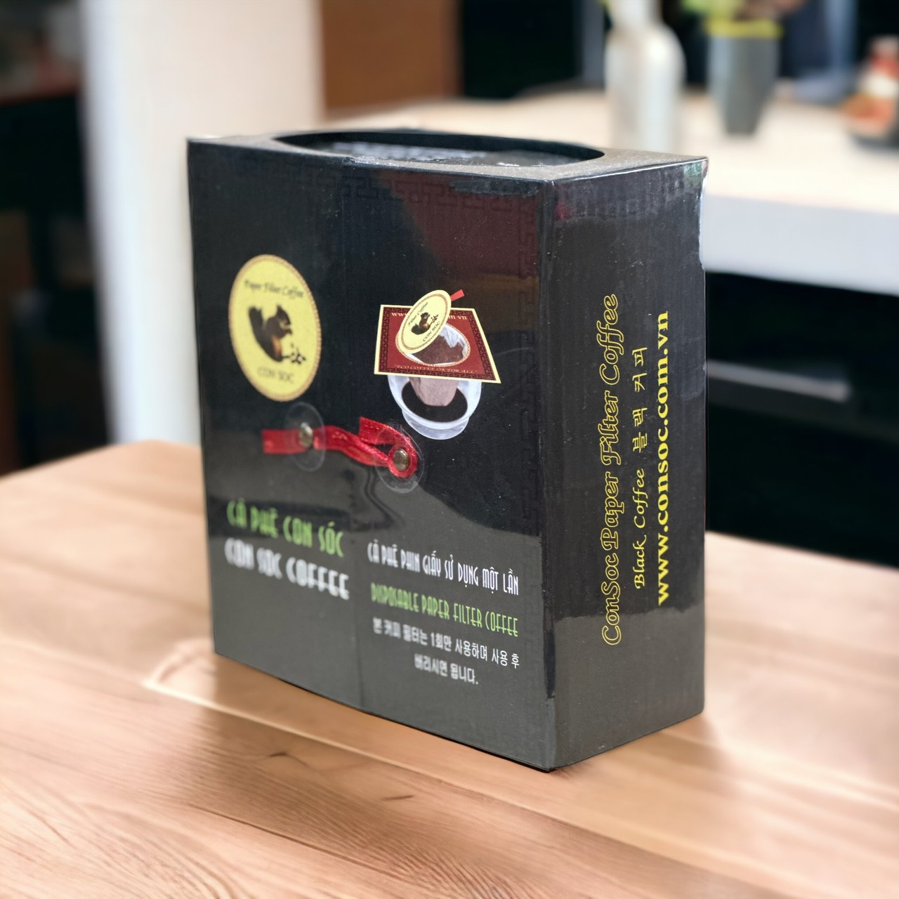 Cà phê CON SÓC Phin lọc giấy ĐÔI ĐEN( Hộp 20 gói)