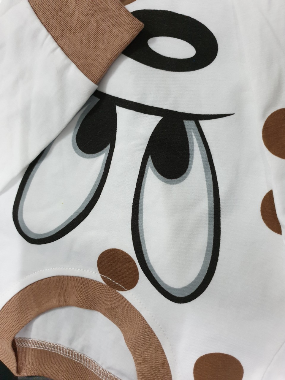Bộ dài tay thun cotton 4 chiều cho bé từ 5 đến 19kg (chấm bi)