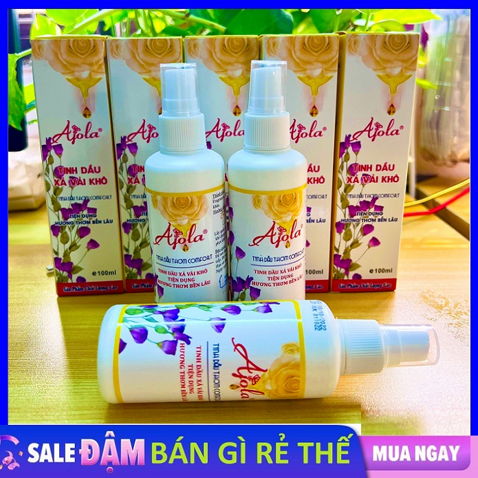 Xịt thơm quần áo hương nước hoa comfort 100ml - xịt vải ajola khử mùi và chống khuẩn 99.9% chai 100 ml