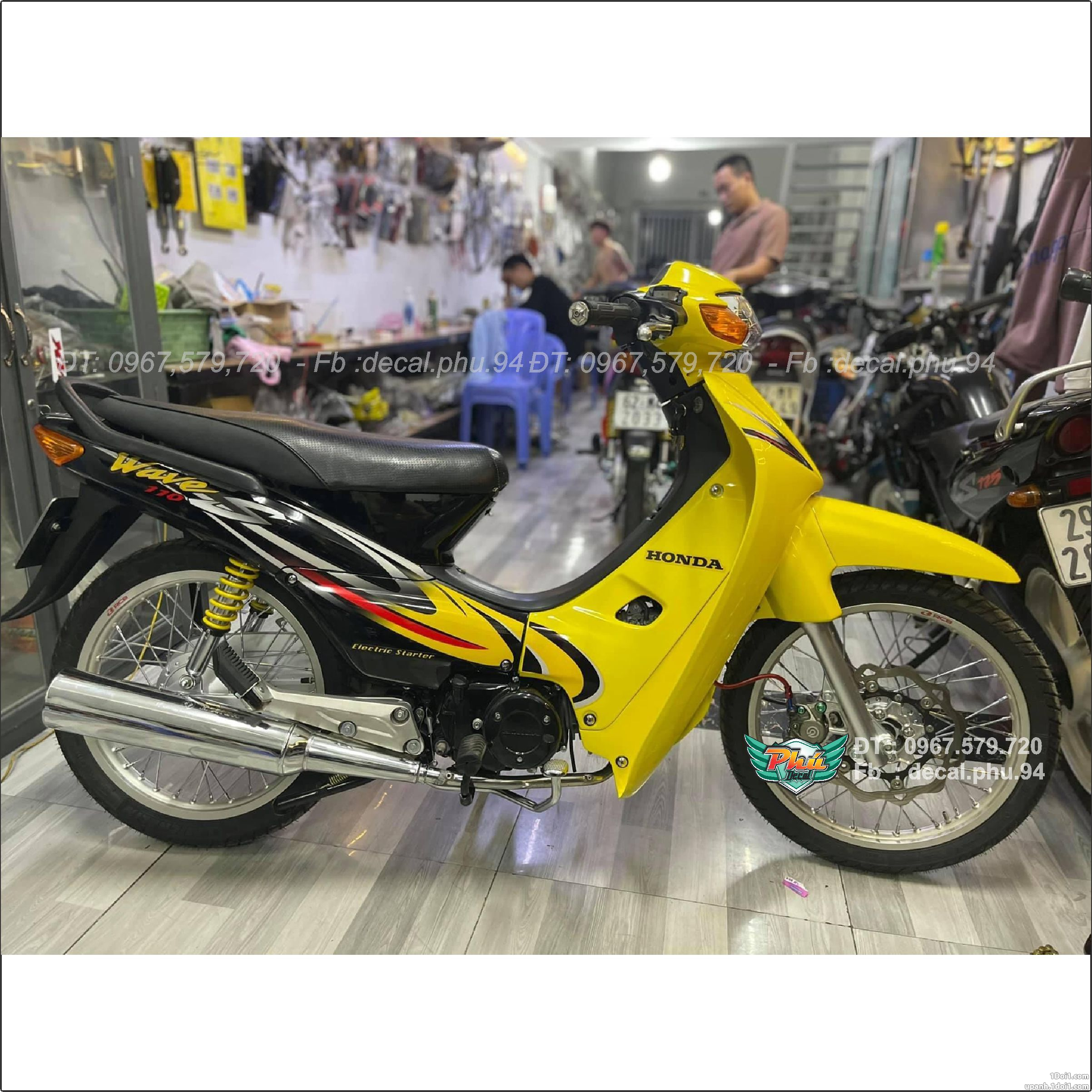 Tem rời Wave vàng đen bạc crom (P)