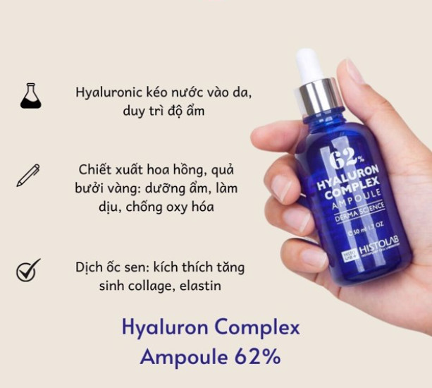 Tinh Chất Cấp Ẩm, Phục Hồi Da Histolab 62% Hyaluron Complex Ampoule Derma Science 50ml