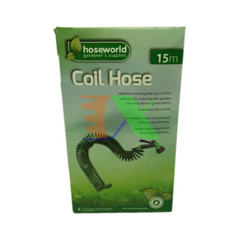 BTN-15A7 multi-function watering nozzle, 7-mode nozzle with 15m of pressure-resistant irrigation hose, 7-in-1 multi-function watering nozzle