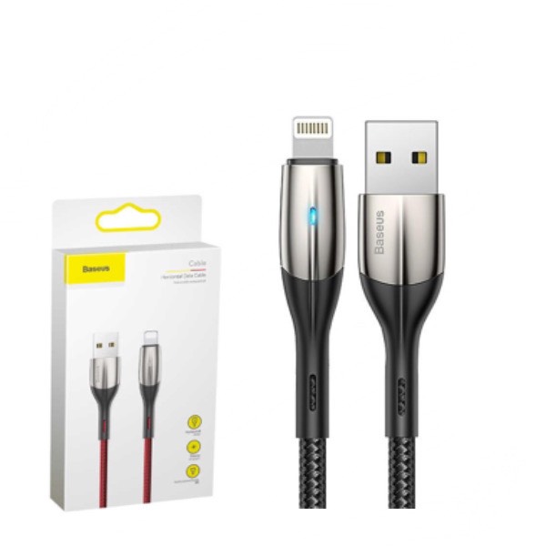 Cáp iPhone BASEUS Horizontal Data Cable (With An Indicator Lamp) 1,5A2.4A 1m/2m