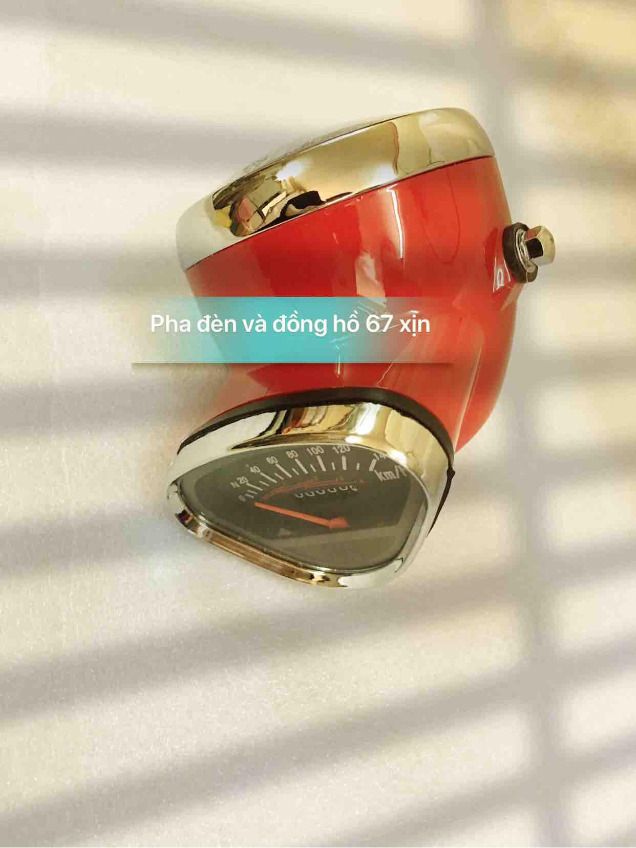 [HCM]Pha đèn và đồng hồ 67 màu đỏ zin