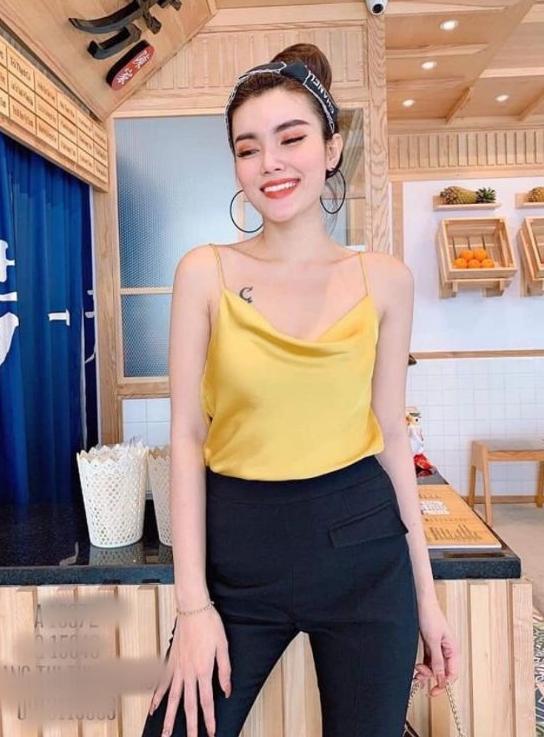 ÁO KIỂU 2 DÂY CỔ ĐỖ ĐẸP XUẤT SẮC