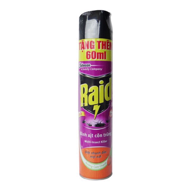 Bình xịt côn trùng Raid chai 600ml(Xịt chuyên muỗi)