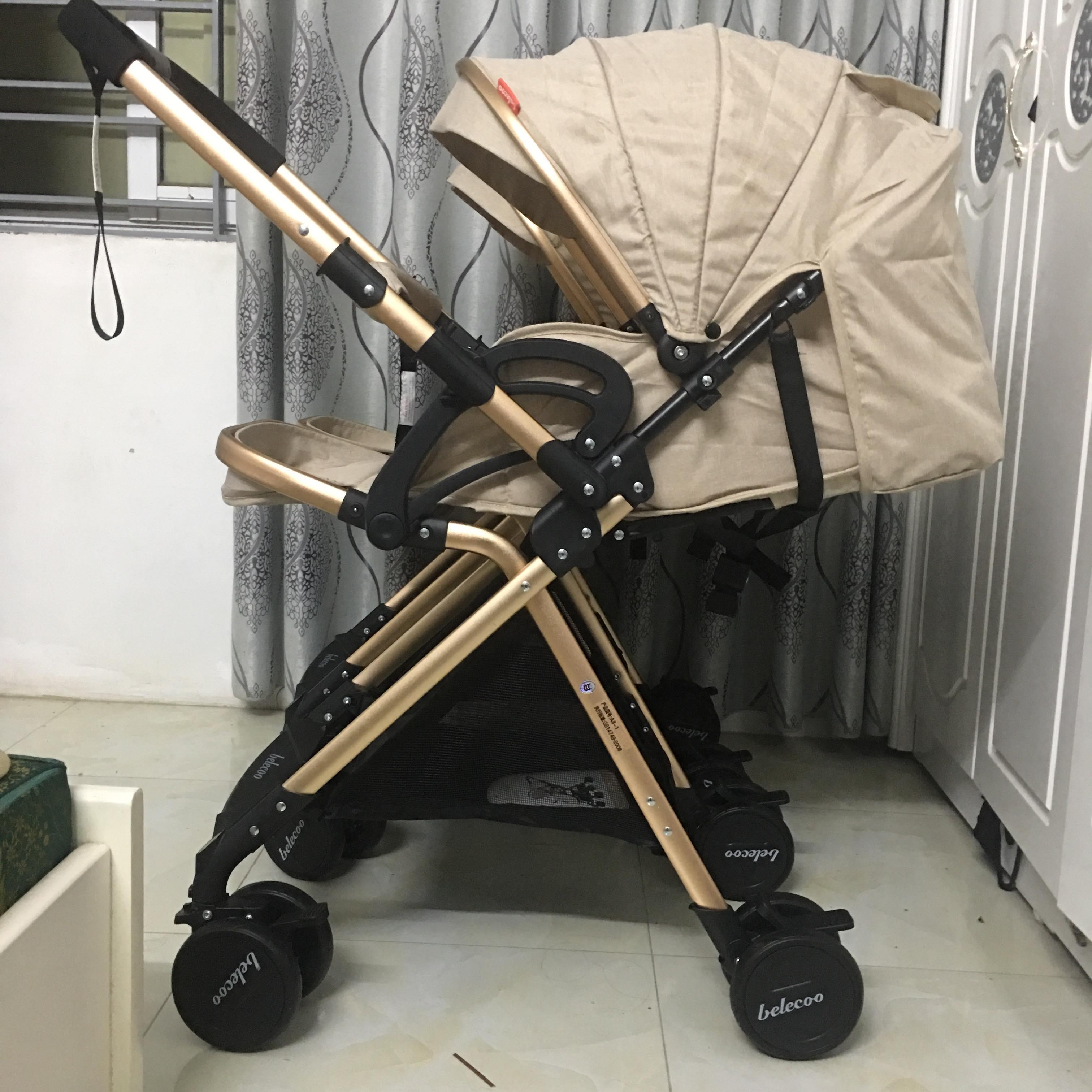 Xe đẩy đôi cao cấp 2 chiều gấp gọn siêu đẹp cho bé