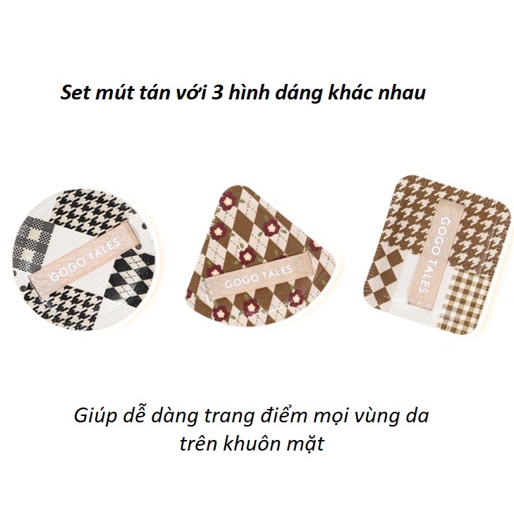 [GOGOTALES] Set 3 mút trang điểm Gogotales (GT350)