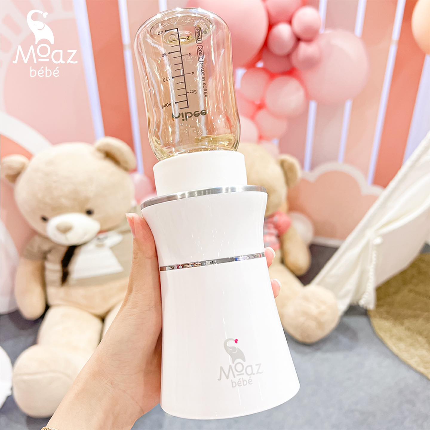 Máy hâm sữa di động không dây Moaz BéBé MB-041