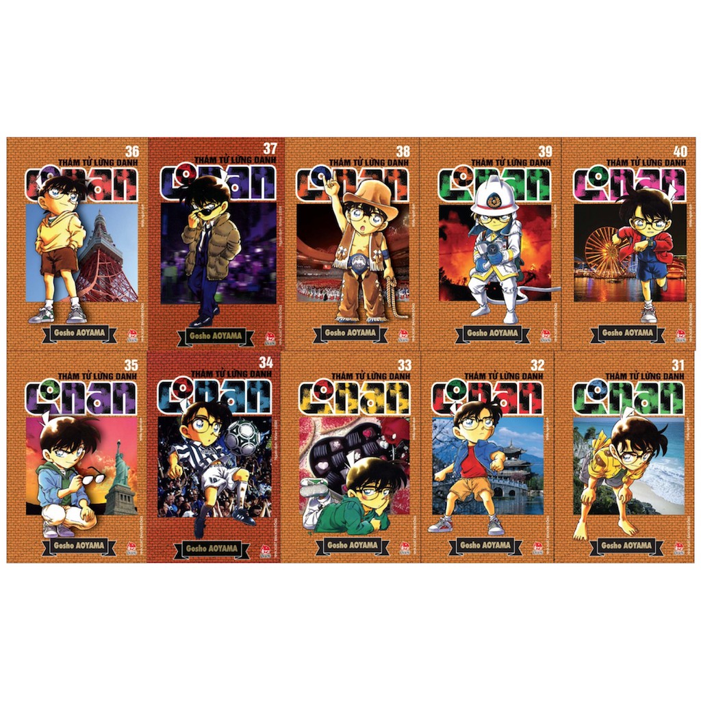Sách - Combo Thám tử lừng danh Conan - 10 quyển (từ tập 31 đến tập 40)