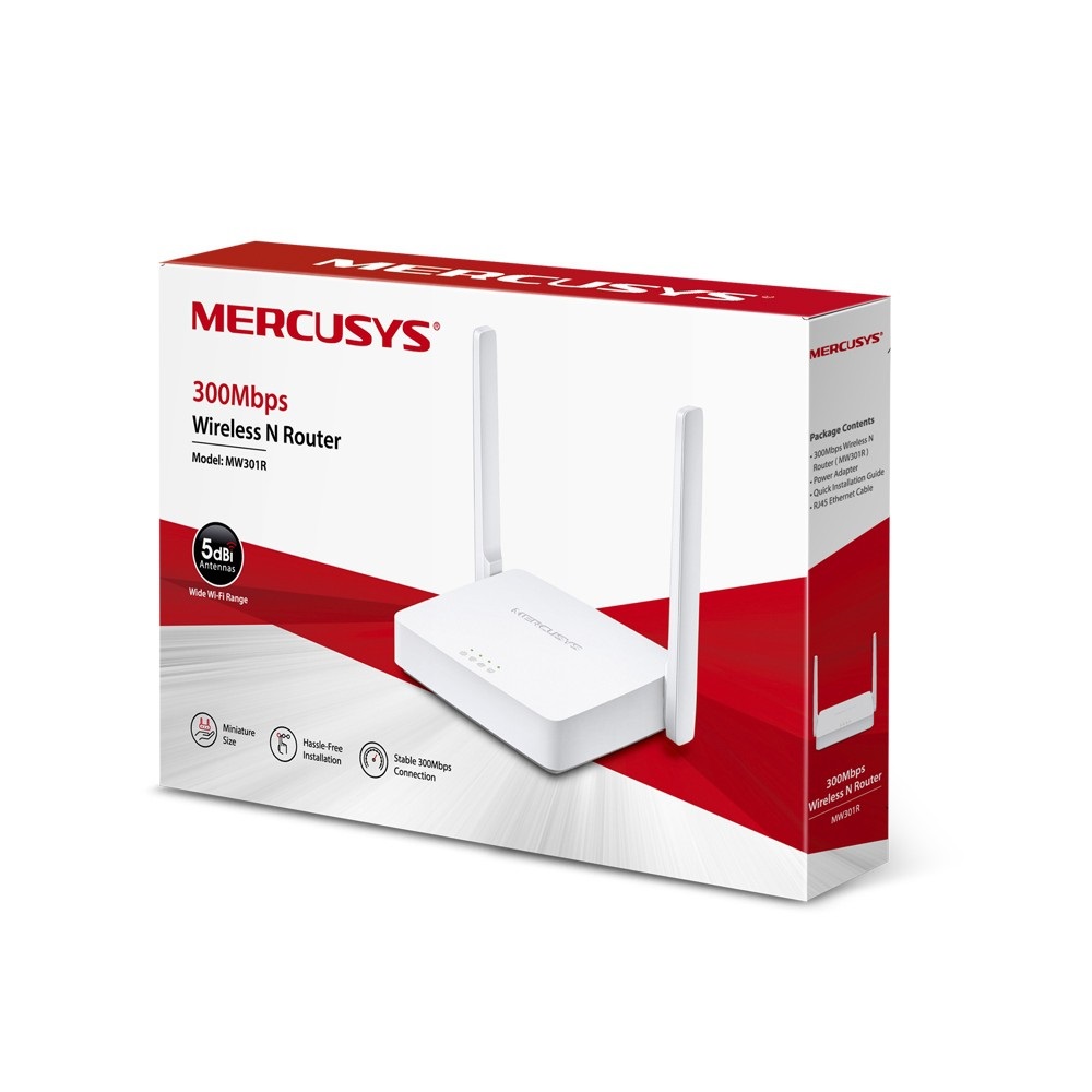 Bộ Phát Wifi Mercusys MW301R Chuẩn N 300Mbps