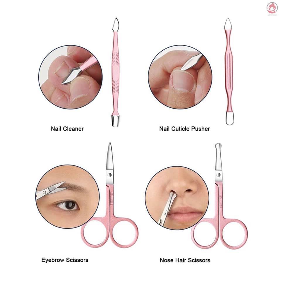 Bộ dụng cụ bấm móng hồng 18 món