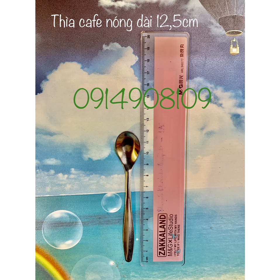 Muỗng cà phê - thìa sinh tố inox (chất dày, bền đẹp)