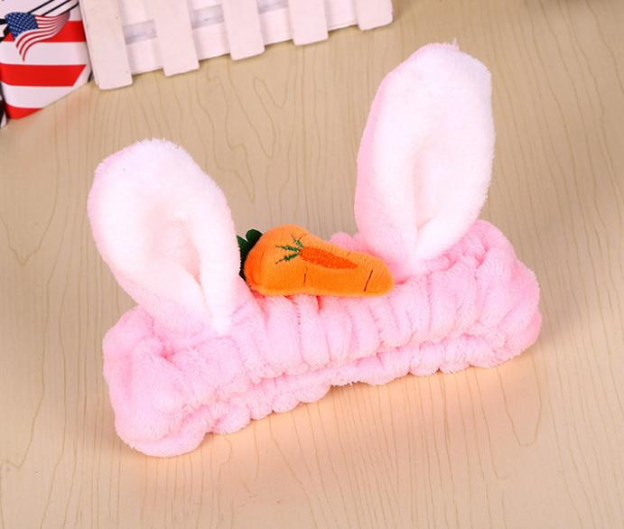 Băng Đô 3D Thỏ Cà Rốt Siêu Cute -  Dày Mềm Mịn Cao Cấp - Siêu Bền
