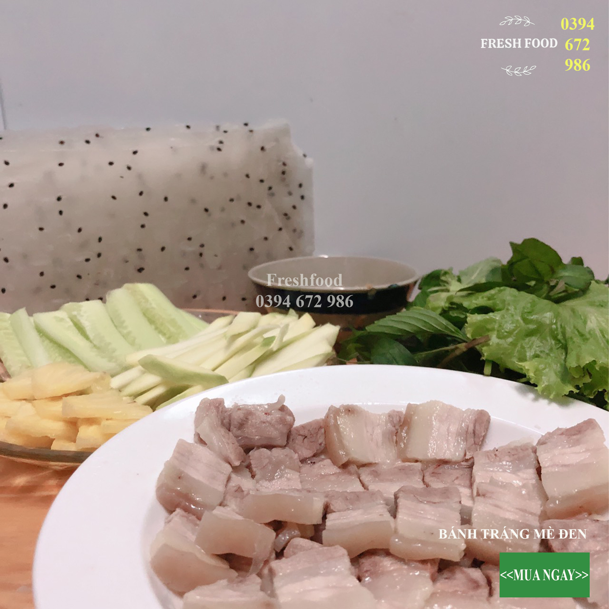 Bánh Tráng Mè Đen Phan Rang 1 Xấp 2kg (100 cái)