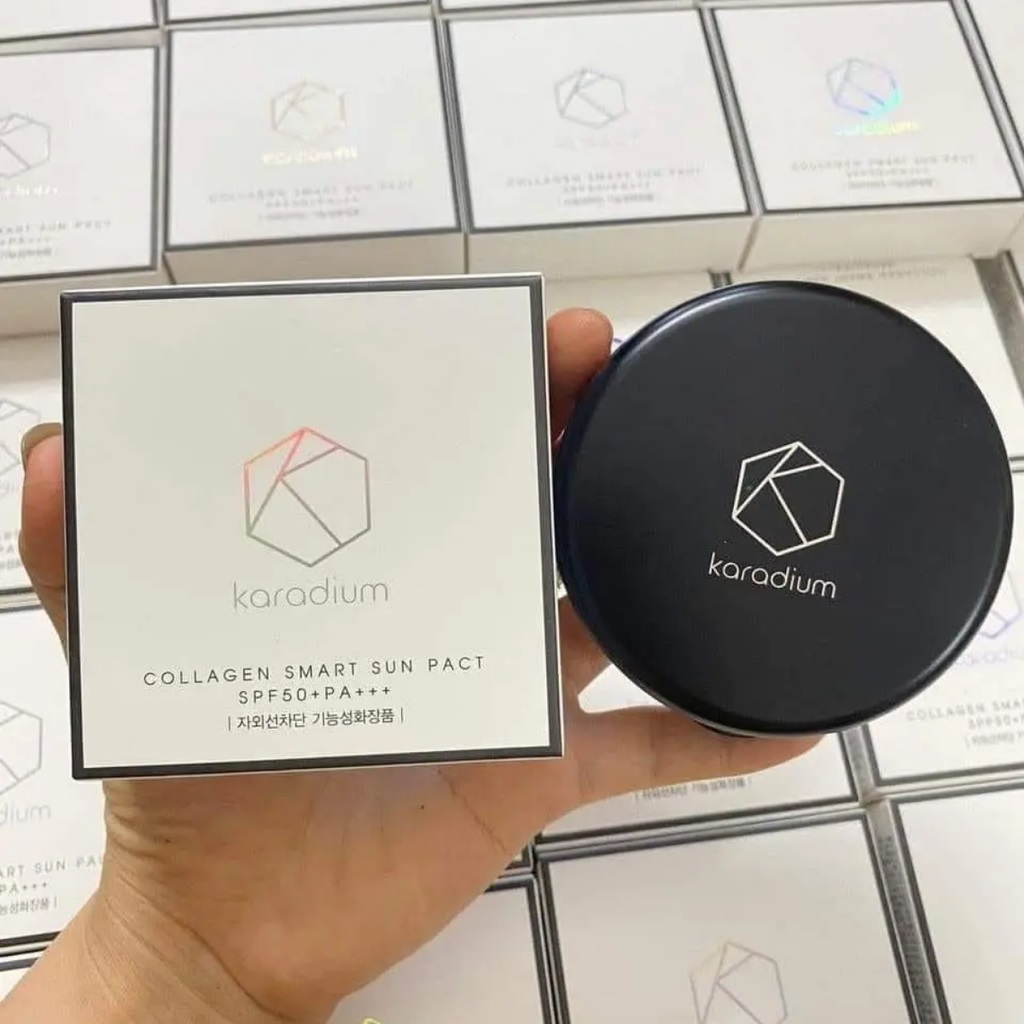 Phấn Phủ Dạng Nén Giúp Kiềm Dầu Karadium Collagen Smart Sun Pact SPF50+ PA+++ 11g