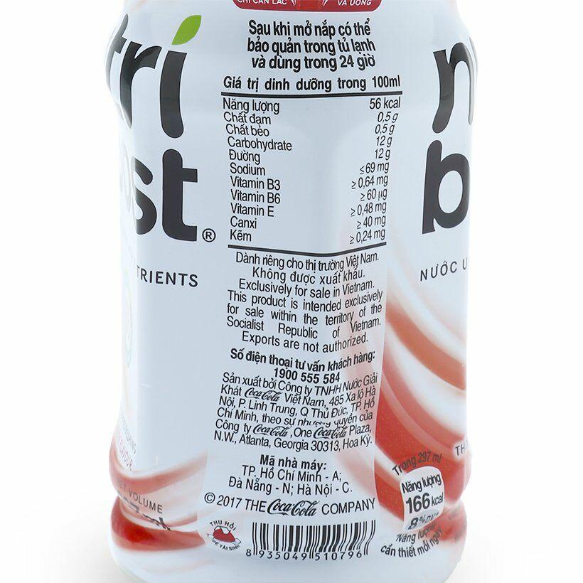 Combo Lốc 6 Chai Nutriboost Dâu 297ml