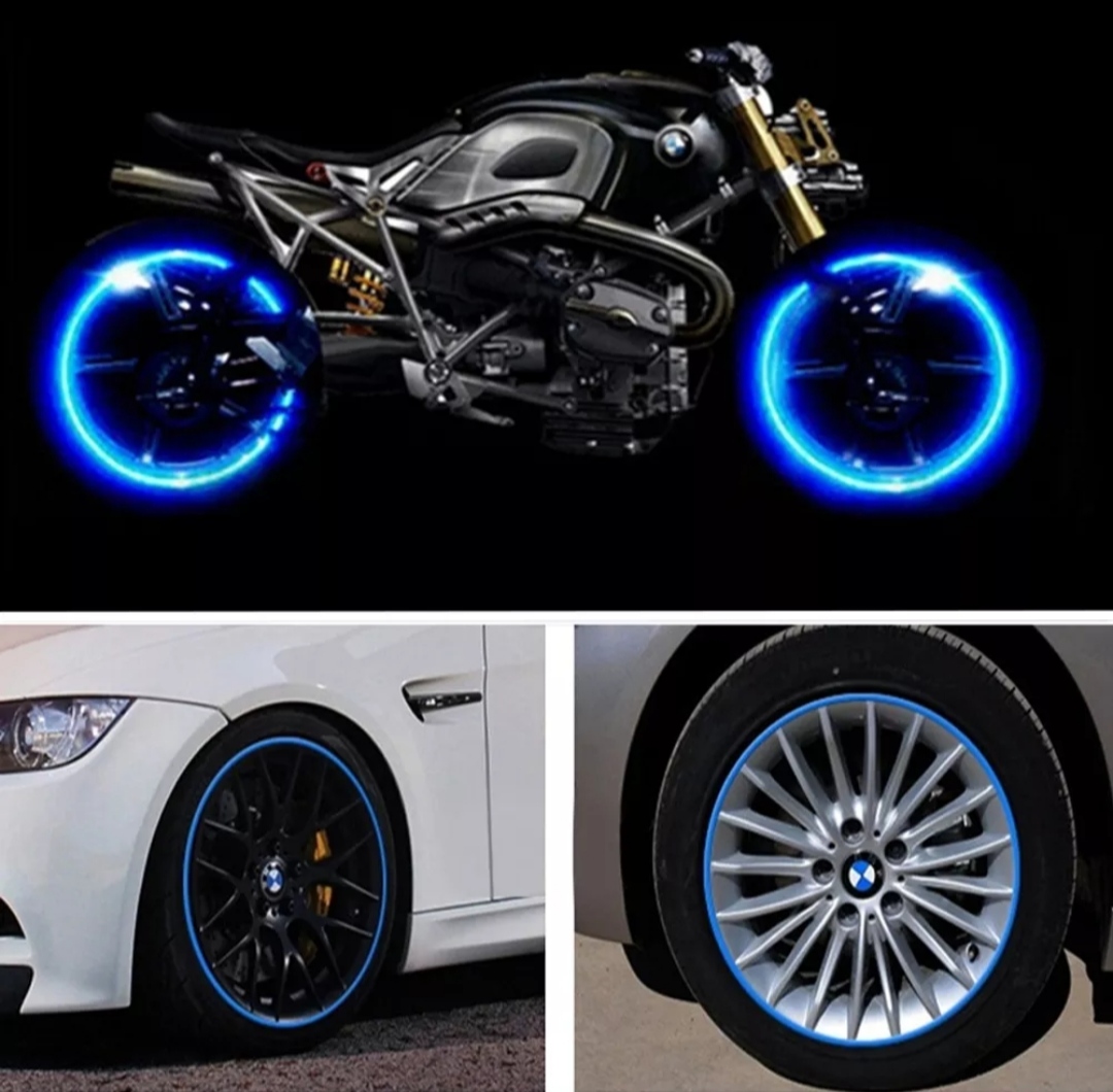 Tem dán vành phản quang xe máy - tem vành chỉ Decal xe máy ( giá 1 bộ )