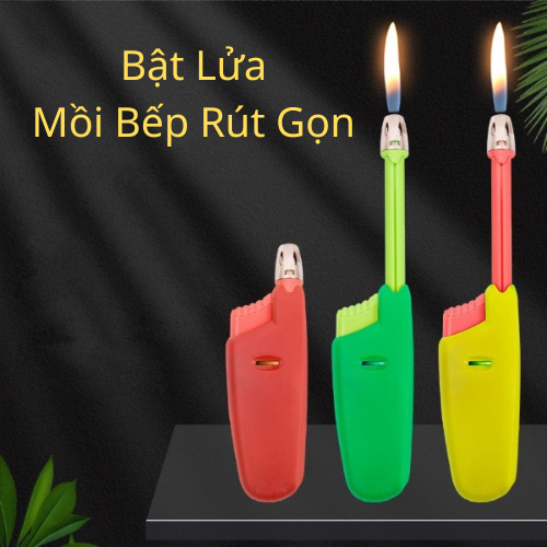 Bật Lửa Gas Mồi Bếp Rút Gọn ( Xài Gas - Nhiều Màu ) Bật Lửa Đốt Nến Thơm, Mồi Bếp Dùng Cho Bếp Gas, Bếp Cồn ( KHÔNG GAS)