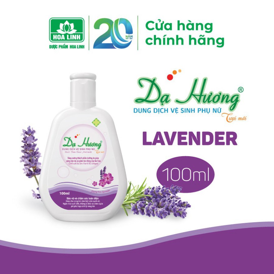Dung dịch vệ sinh phụ nữ Dạ Hương 100ml - Hương Lavander (MÀU TÍM)