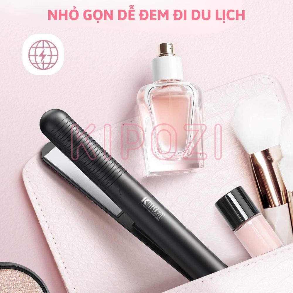 Máy ép duỗi tóc mini đa năng KIPOZI 125 chính hãng cao cấp máy uốn tóc làm xoăn, máy ép tóc thẳng - bảo hành 12 tháng