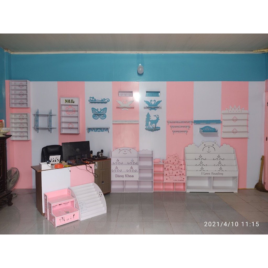 Thanh Để Sơn Nail Treo Tường PVC Bắt Vít