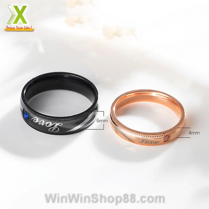 [FREESHIP MAX 15K][HCM]Nhẫn cặp tình nhân Love NC237