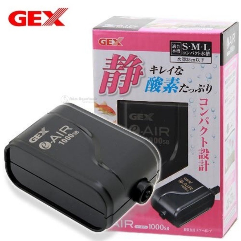 Máy sủi oxy 1 vòi gex e- air 1000sb | sủi oxy nhật bản siêu êm cho hồ cá cảnh, hồ thuỷ sinh
