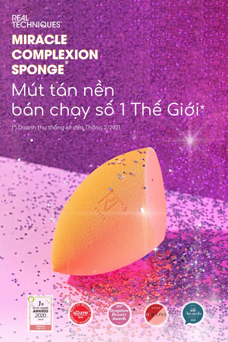 [NHẬP KHẨU CHÍNH HÃNG] Bông Mút dặm phủ tán phấn Real Techniques Miracle Powder Sponge