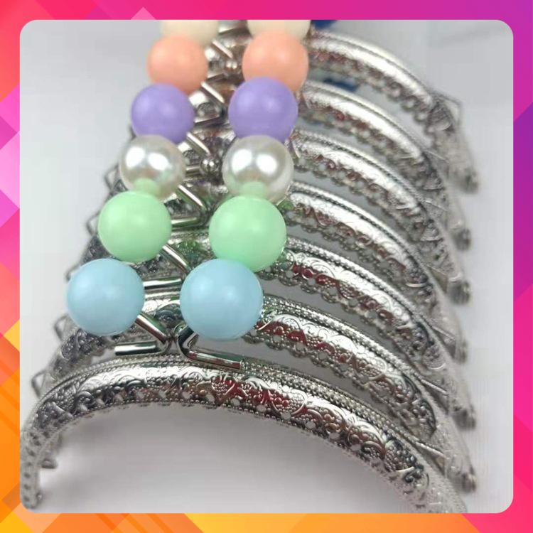 (Có sẵn) Khung túi ví ngọc châu 10.5cm