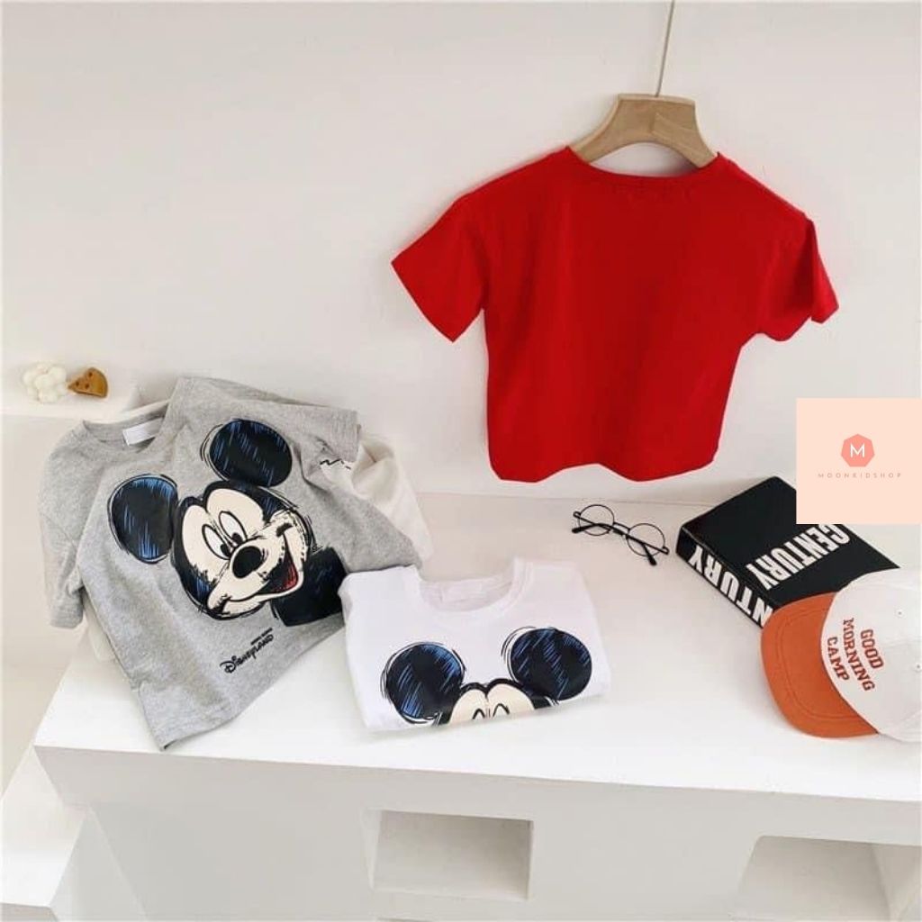 Áo cho bé️🎽cotton 100%️🎽hàng chuẩn loại đặc biệt dành cho bé trai bé gái từ 6-19kg áo,áo cho bé,áo bé trai,áo bé gái,áo mickey,áo cộc cho bé,áo trơn cho bé,áo cho bé trai,áo cho bé gái