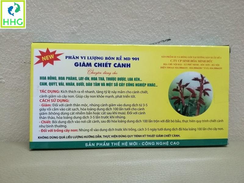 PHÂN VI LƯỢNG BÓN RỄ MĐ-901 GIÂM CHIẾT CÀNH (HỘP 10ỐNG X 10ML = 100ML)
