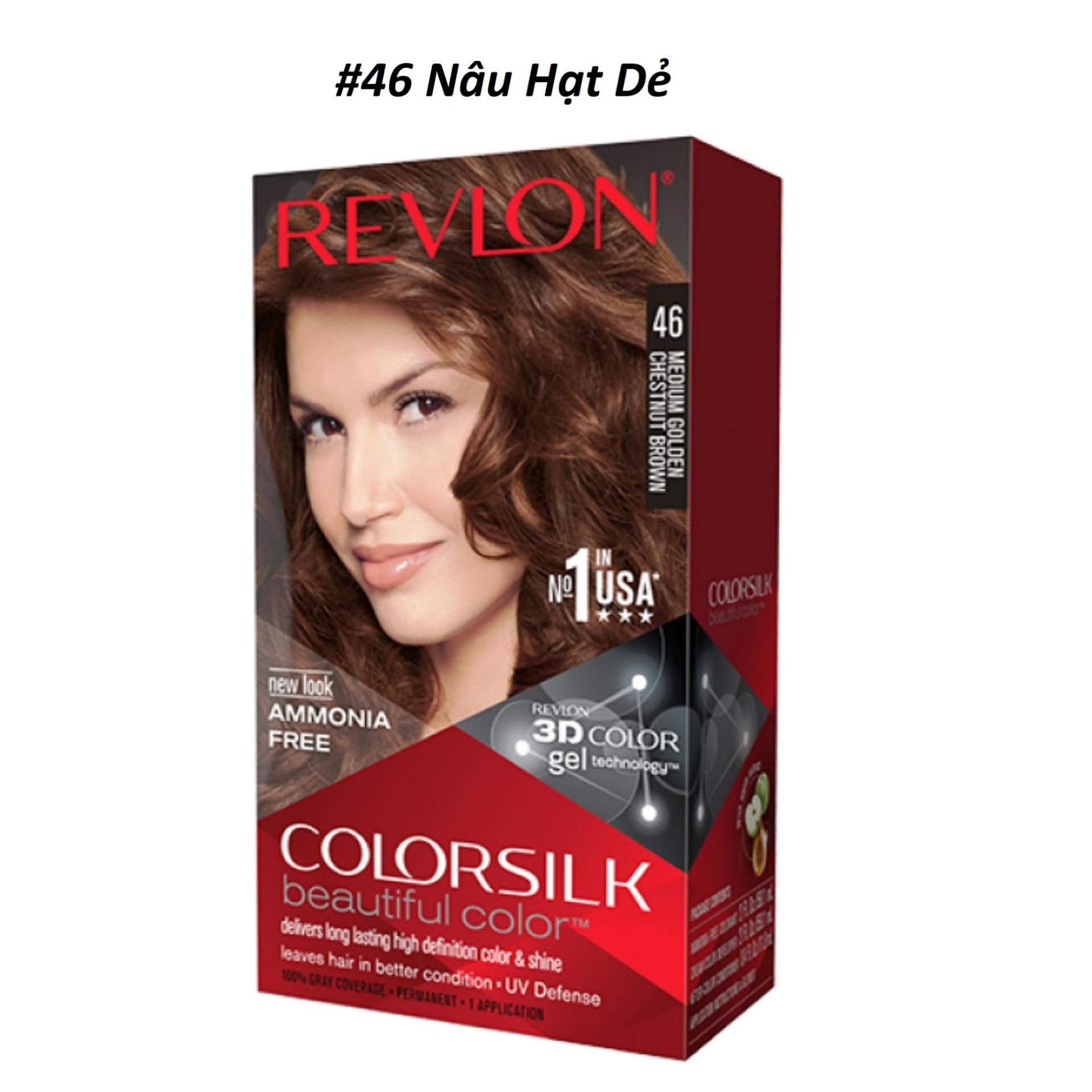 Revlon 3D Color Silk: Màu tóc sáng bóng và tràn đầy sức sống với Revlon 3D Color Silk chắc chắn sẽ khiến bạn thích thú. Với công thức độc đáo mang lại hiệu ứng thích hợp hơn cho phù hợp với màu da, tạo nên sự tự tin lấp lánh từ bên trong.