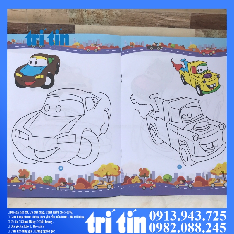 BÉ TẬP TÔ MÀU XE HƠI