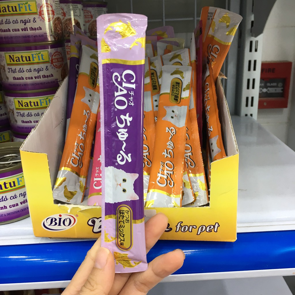 [Hoàn Tiền 10%] Ciao churu cho mèo mix vị 40 tuýp