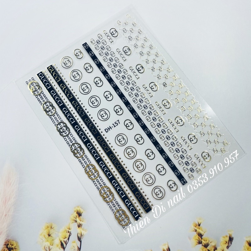 Stick hoạ tiết thương hiệu dán móng, miếng dán trang trí móng MOON NAIL