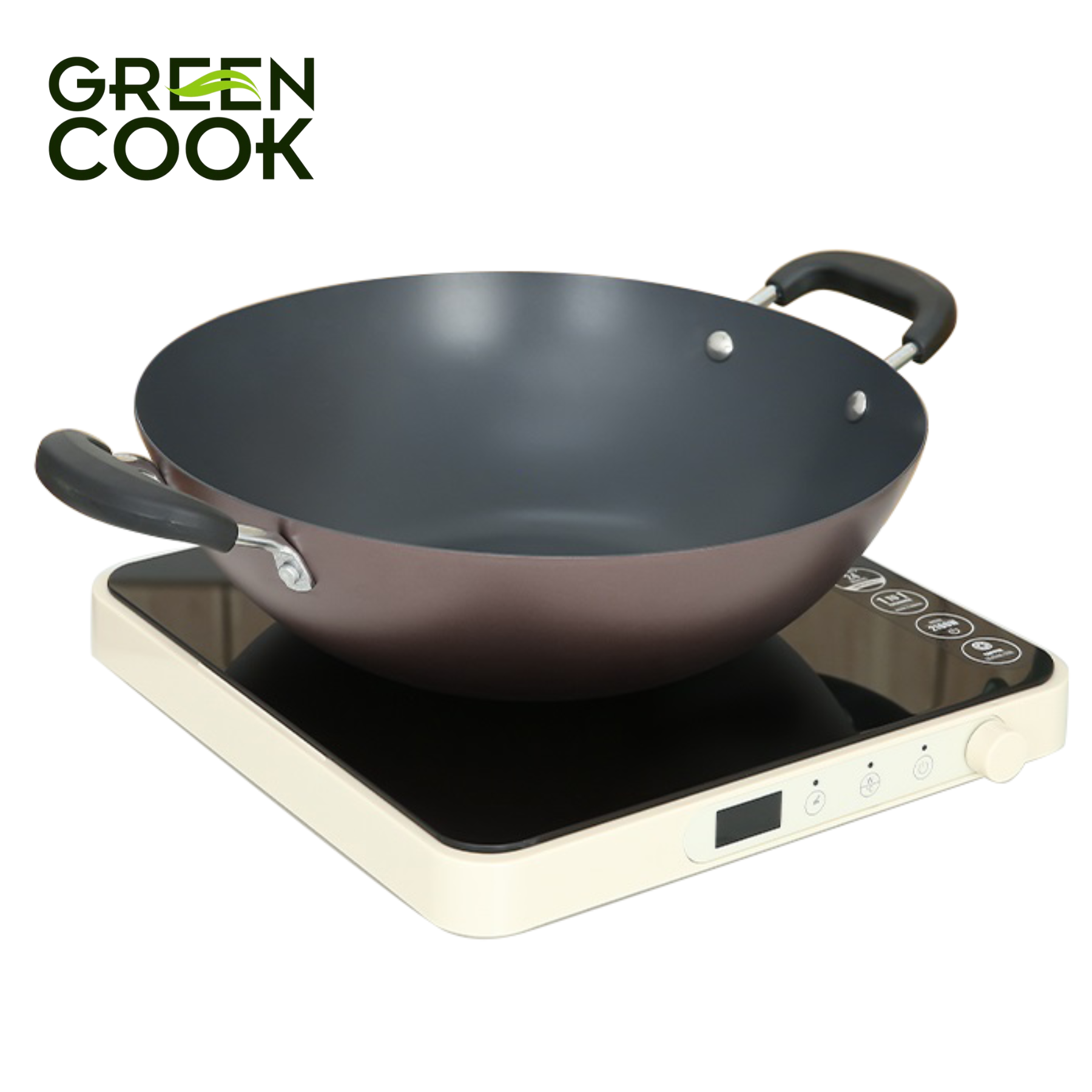 Chảo xào thép sâu chống dính 32cm Green Cook GCW03-32IH - Chính Hãng - Hình ảnh 4