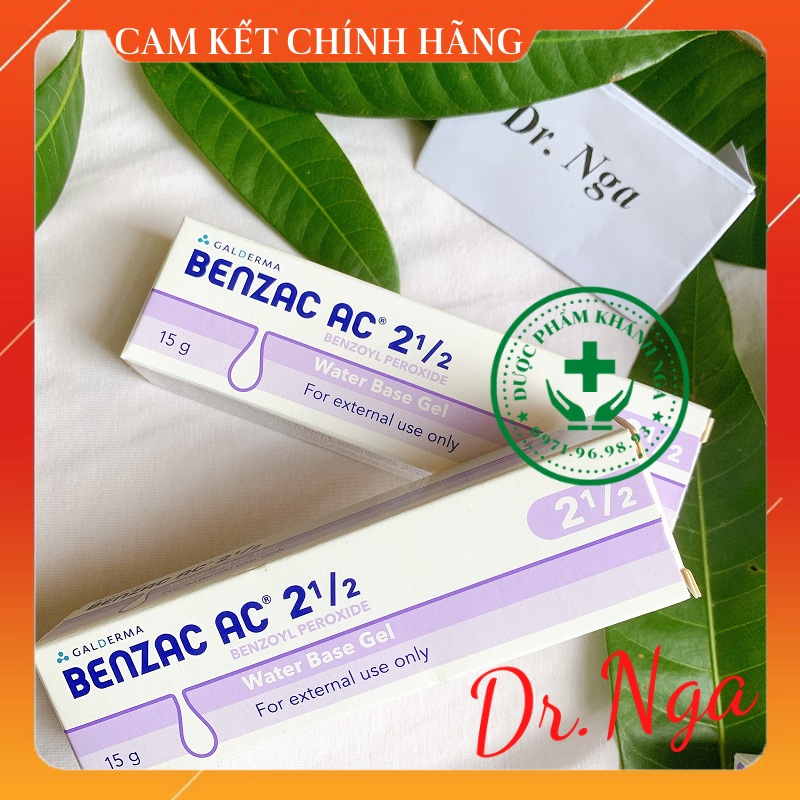 Kem Giảm Mụn Benzac AC 2.5% (Benzoyl Peroxide) 15g