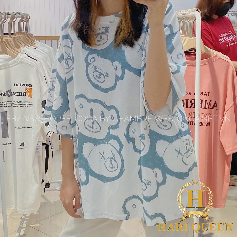 Áo phông mặt gấu in kín siêu hot