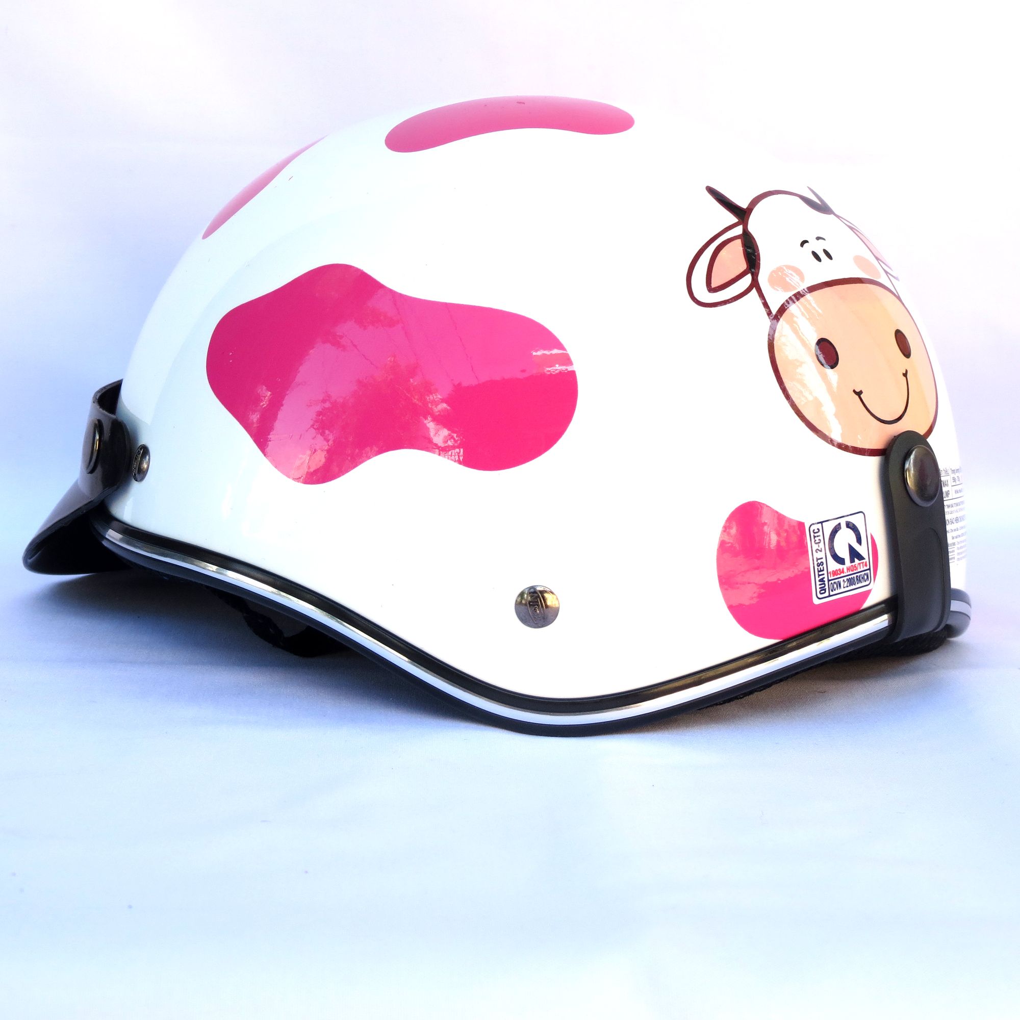 Mũ bảo hiểm 1/2 NTMAX tem bò sữa siêu cute