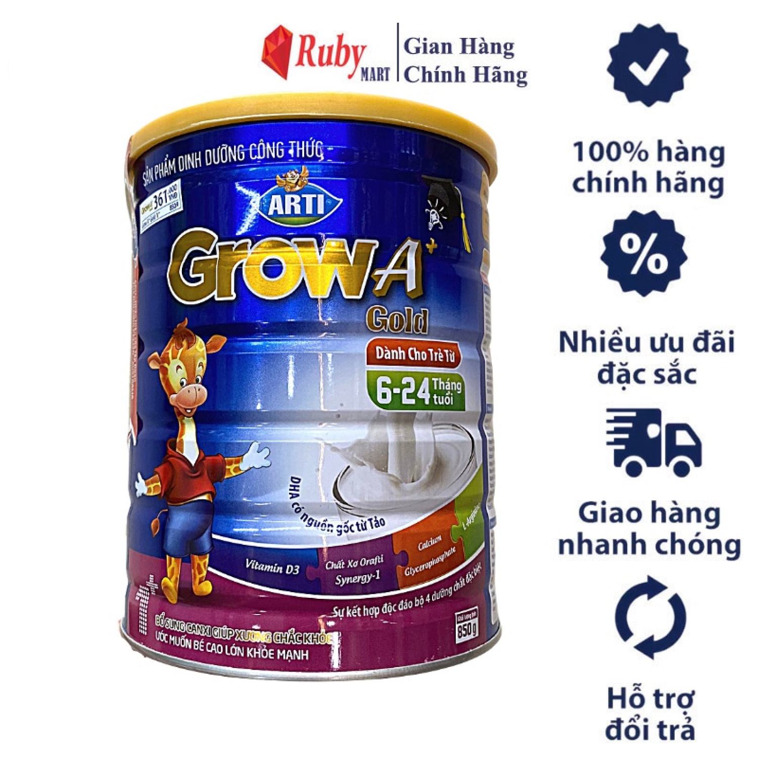 Sữa Bột ARTI GROW A+ Gold 1 / 2 / 3 Lon 900g