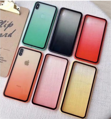 ỐP LƯNG MICA MÀU VIỀN SILICON ( 6 MÀU ) - ỐP IPHONE DẺO
